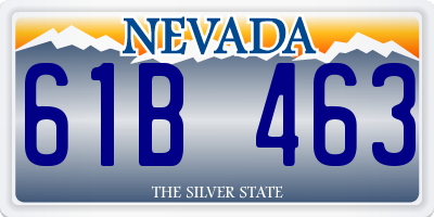 NV license plate 61B463
