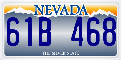 NV license plate 61B468