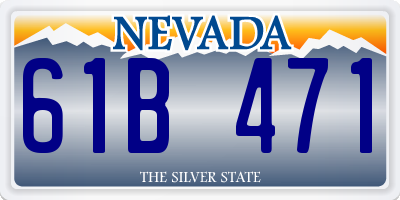 NV license plate 61B471