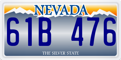 NV license plate 61B476