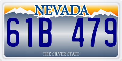 NV license plate 61B479