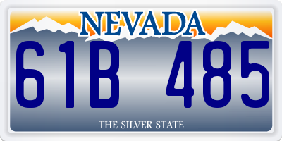 NV license plate 61B485