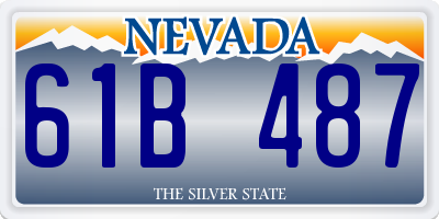 NV license plate 61B487