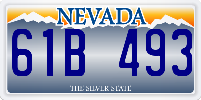 NV license plate 61B493