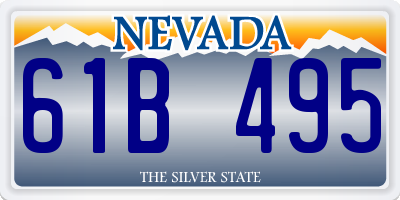 NV license plate 61B495