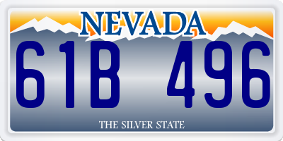 NV license plate 61B496