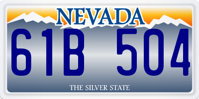 NV license plate 61B504