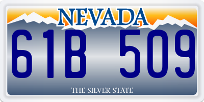 NV license plate 61B509