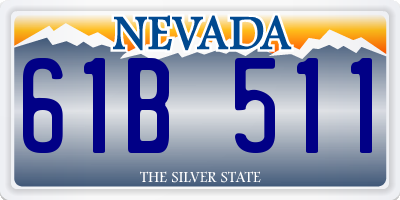 NV license plate 61B511