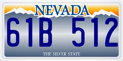 NV license plate 61B512