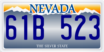 NV license plate 61B523