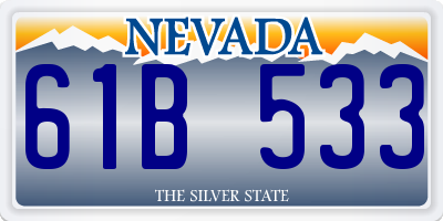 NV license plate 61B533