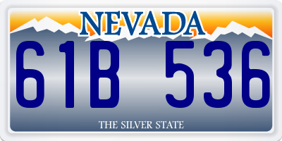 NV license plate 61B536