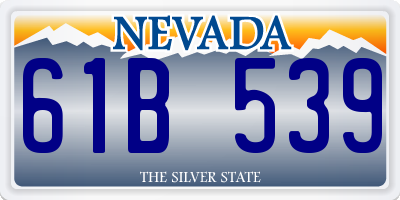 NV license plate 61B539