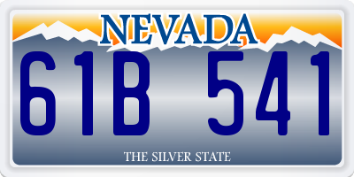 NV license plate 61B541