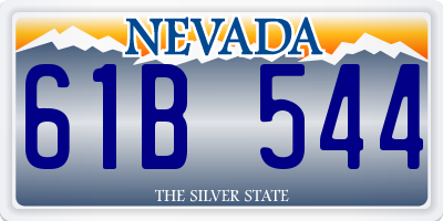 NV license plate 61B544