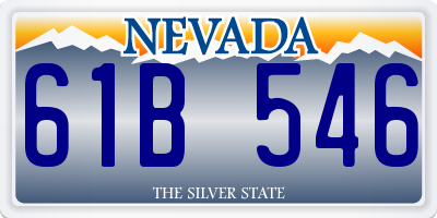 NV license plate 61B546