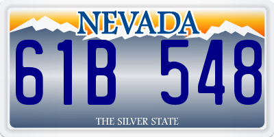 NV license plate 61B548