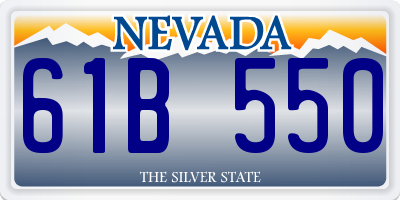 NV license plate 61B550