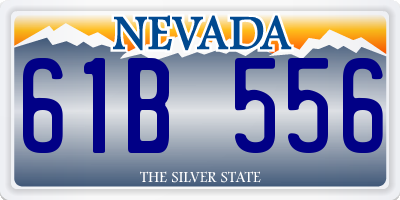 NV license plate 61B556