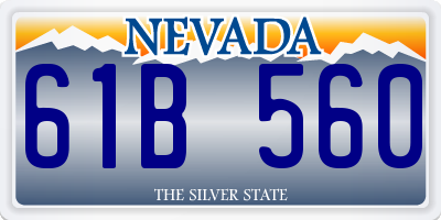 NV license plate 61B560