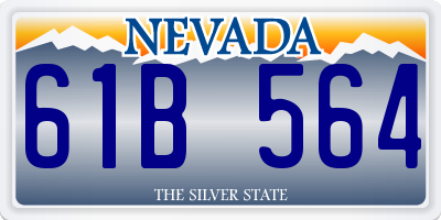 NV license plate 61B564