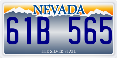 NV license plate 61B565