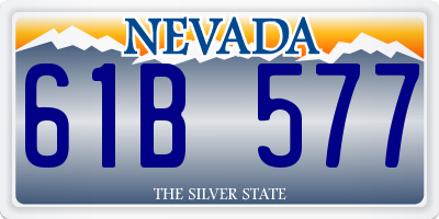 NV license plate 61B577