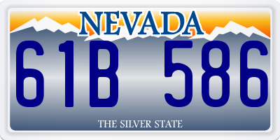 NV license plate 61B586