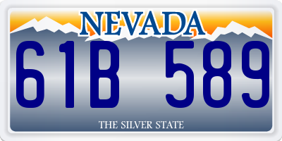 NV license plate 61B589