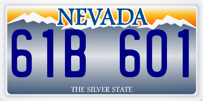 NV license plate 61B601