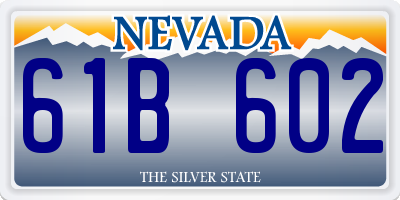 NV license plate 61B602