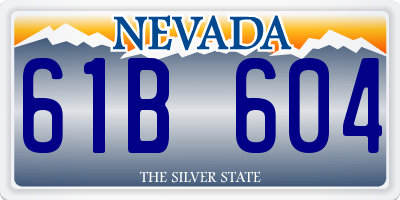 NV license plate 61B604