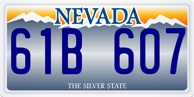 NV license plate 61B607