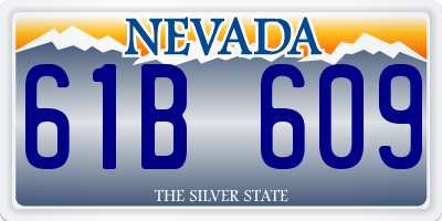 NV license plate 61B609