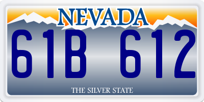 NV license plate 61B612