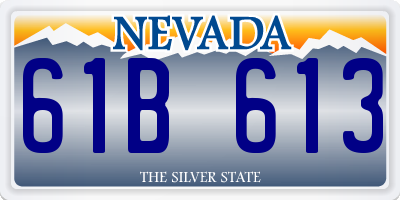 NV license plate 61B613