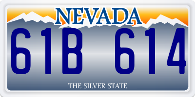 NV license plate 61B614