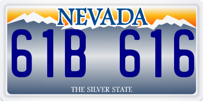 NV license plate 61B616