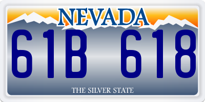 NV license plate 61B618