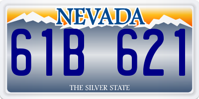 NV license plate 61B621