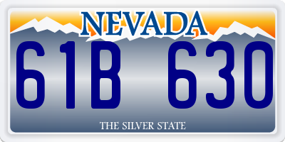 NV license plate 61B630
