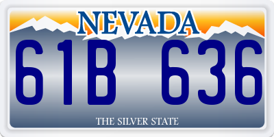 NV license plate 61B636