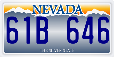 NV license plate 61B646