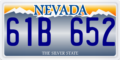 NV license plate 61B652
