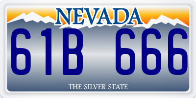 NV license plate 61B666
