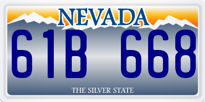 NV license plate 61B668