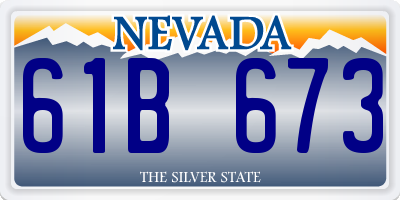 NV license plate 61B673