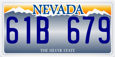 NV license plate 61B679