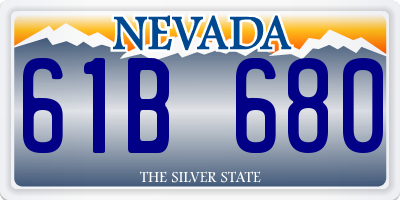 NV license plate 61B680